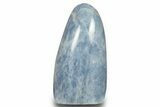 Polished, Free-Standing Blue Calcite - Madagascar #290322-1